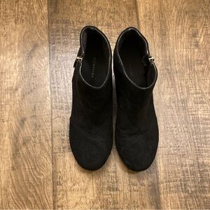 Black Suede Wedge Boots